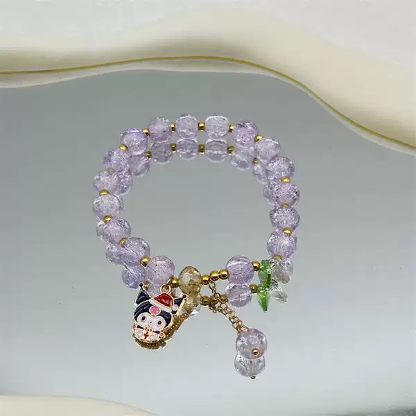 S020-Black Crown Kulomi Purple Breathing Bracelet #SZ435