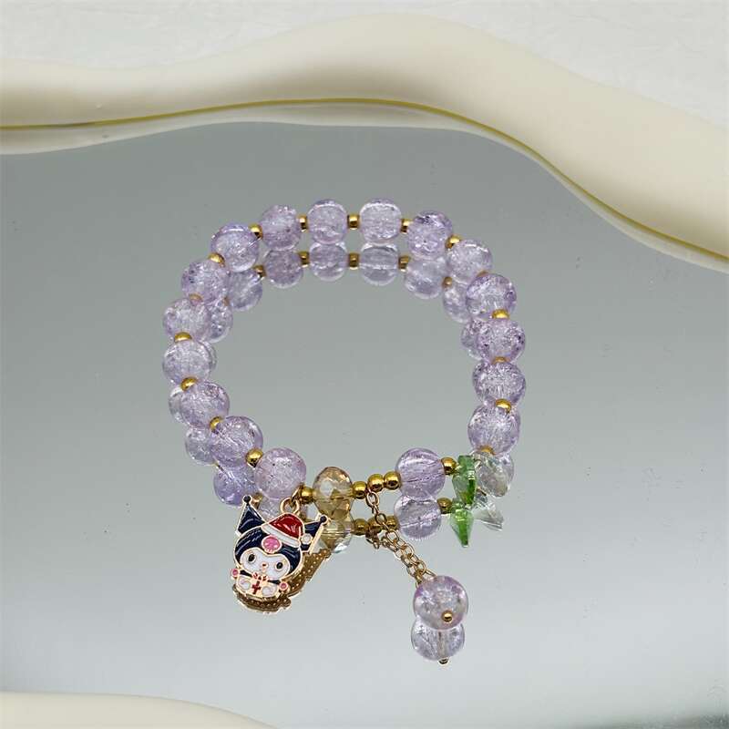 S020-블랙 크라운 쿨로미 퍼플 폭발 팔찌#SZ435용