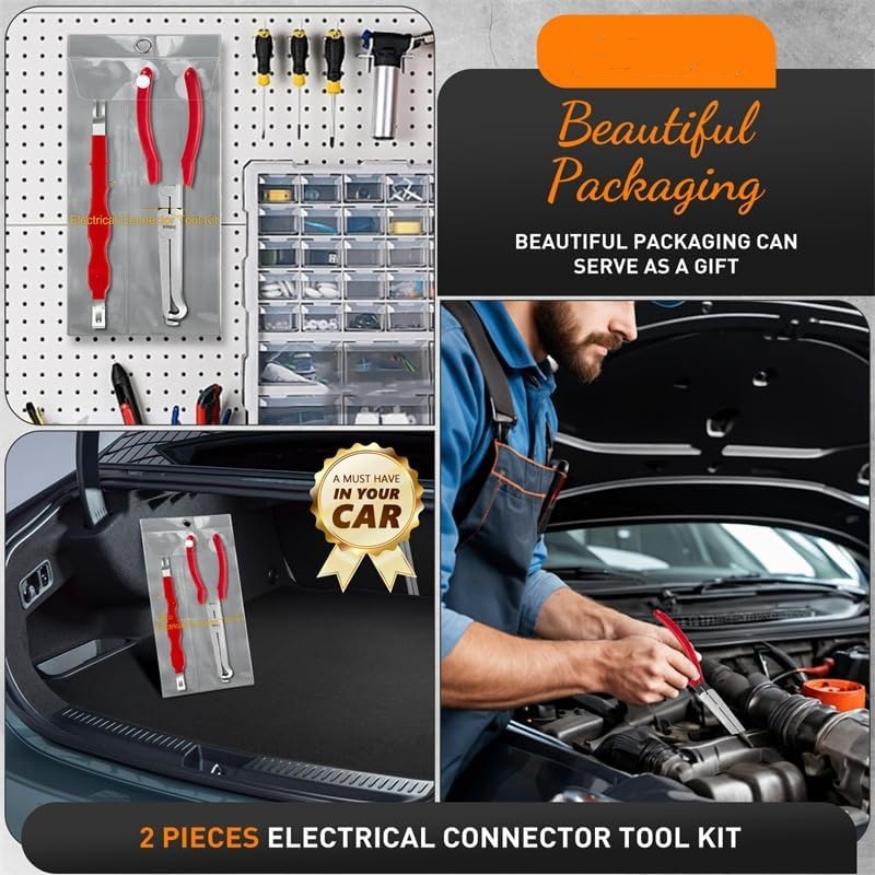 Juego de alicates de disyuntor de conector de alambre, herramientas de hardware de reparación de automóviles, alicates de separación de tubería de aceite tangente de línea multiusos