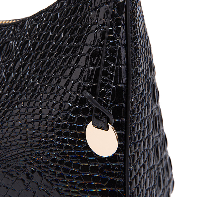Retro Portable Underarm Women's Bag Brahman Bump Crocodile Pattern_voghion.com