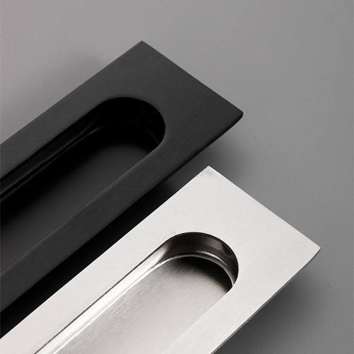 Internal embedded wooden door drawer sliding door with built-in hidden push-pull door 304 stainless steel invisible handle