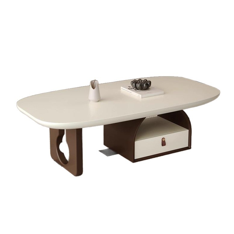 Italiano Medieval Silencioso Viento con lámpara mesa de té sala de estar minimalista pequeño tipo de lujo ligero de alto nivel de sensación de mesa de té creativa doméstica
