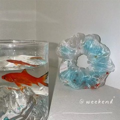 光影金魚 ~ 韓系夏の雰囲気感青系ネット糸の透き通った高級感があります。