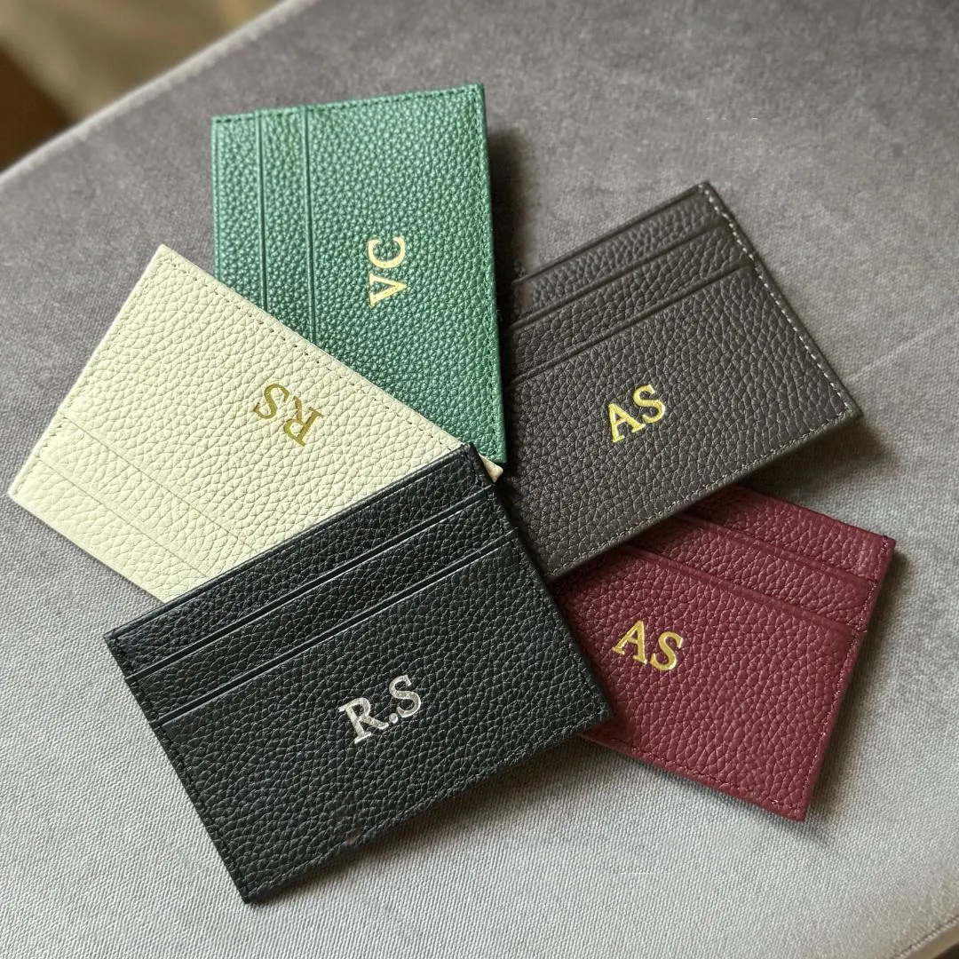 薄款简约纯色rfid防消磁卡包卡套男女便捷证件卡包名片夹烫金钱包