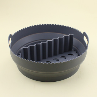 silicone folding air fryer round baking pan with spacer silicone air fryer liner