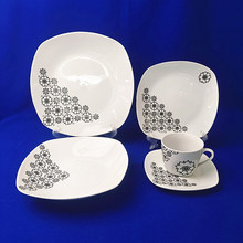 方形20头日用陶瓷餐具家用印花菜盘杯碟酒店商用工厂直销