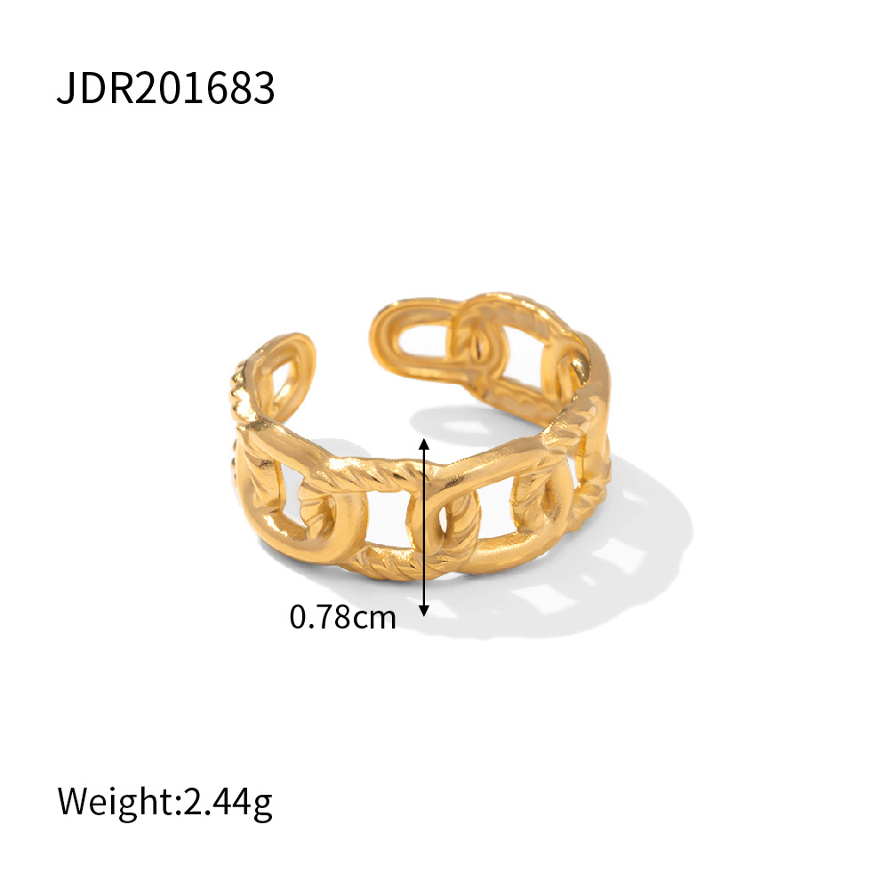 Anillo de acero de titanio de diamante transfronterizo de Europa y Estados Unidos JEDING nicho de diseño de anillo de joyería de acero inoxidable no desvanecido