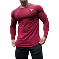 Muscle Fitness обтягивающая с длинным рукавом 2019 осень и зима Новая спортивная рубашка для бега Повседневная Топ трендовая оптовая продажа