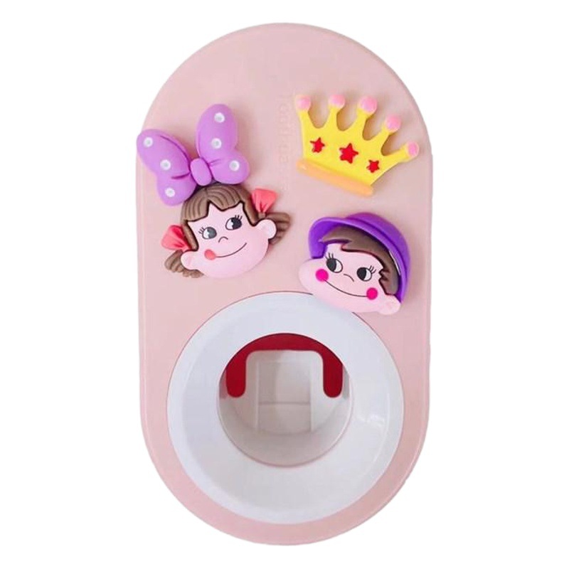 Automático de pasta de dientes exprimidor de dibujos animados de los niños lindo Punch-libre almacenamiento rack clip de pasta de dientes exprimidor diario diverso suministro