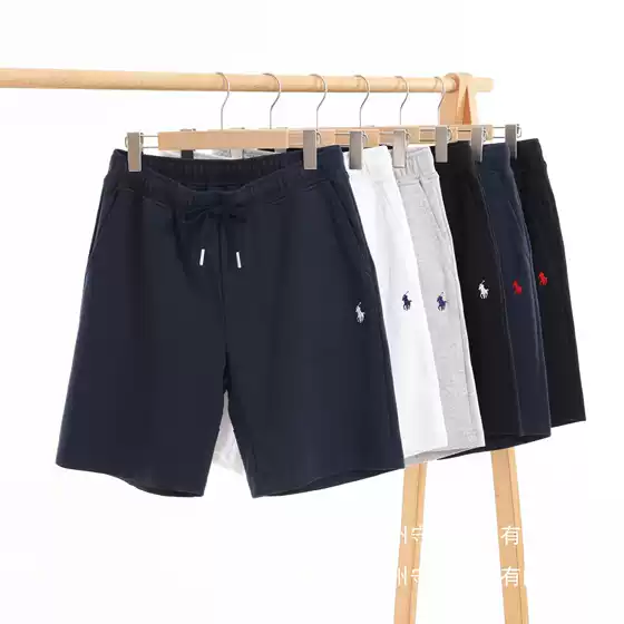 Men's solid color RL shorts men's pure cotton business workwear five quarter shorts golf sports beach leisure wholesale