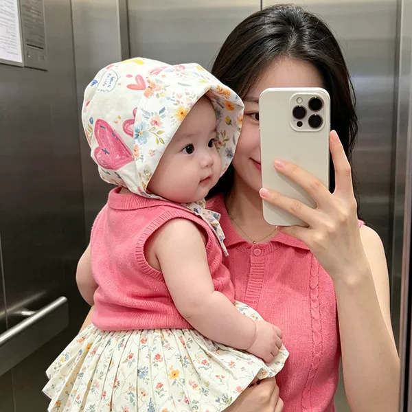 Fashionable Baby Hats, Versatile for Spring and Summer, Sun Protection, Windproof, Sunshade, Ear Protection Hats, Stylish Korean Style Headwrap Hats for Baby Girls