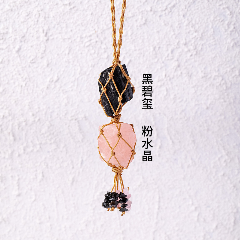 블랙 토르말린 + 핑크 크리스탈