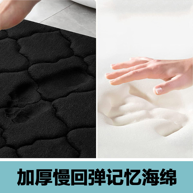 Junxi baño estera antideslizante engrosada lenta rebote esponja estera puerta del baño estera de espuma de memoria estera absorbente