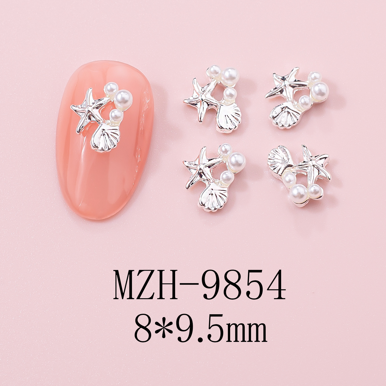 5g Weight Nail Decoration Accessories Nail Supplies 10 PCS/Package Quantity Alloy Material Star Pattern Cute Style Cute Star Alloy Nail Decoration Accessories 10 PCS/Package 4