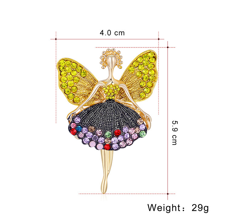 Retro Butterfly Elf  Alloy Rhinestone Brooch display picture 1