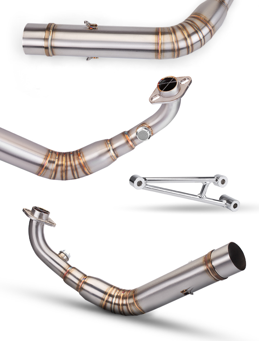 Motorcycle battle 4 Generation 1-3 generation modified exhaust pipe stainless steel front section special car straight Upper