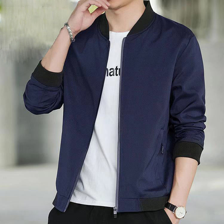 夹克男士外套新款休闲运动棒球服薄款修身男装防风潮牌上衣2024年