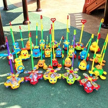 兒童學步手推飛機玩具推車輪獨輪推推樂單桿帶響鈴地攤幼兒園活動