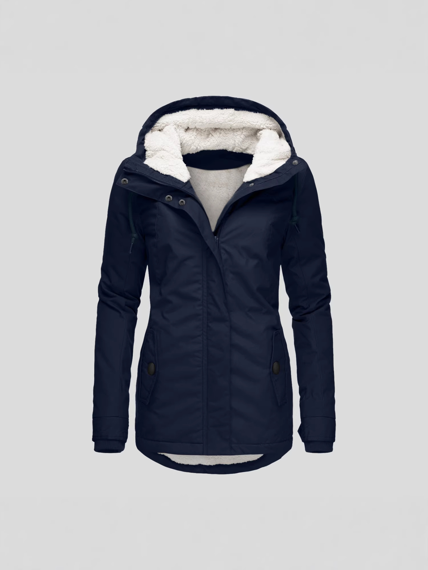 [al contado el mismo día] ropa de algodón transfronteriza europa, Estados unidos, otoño e invierno nuevas chaquetas de mujer, chaquetas de desplazamiento de media y larga duración más chaquetas de terciopelo image 5