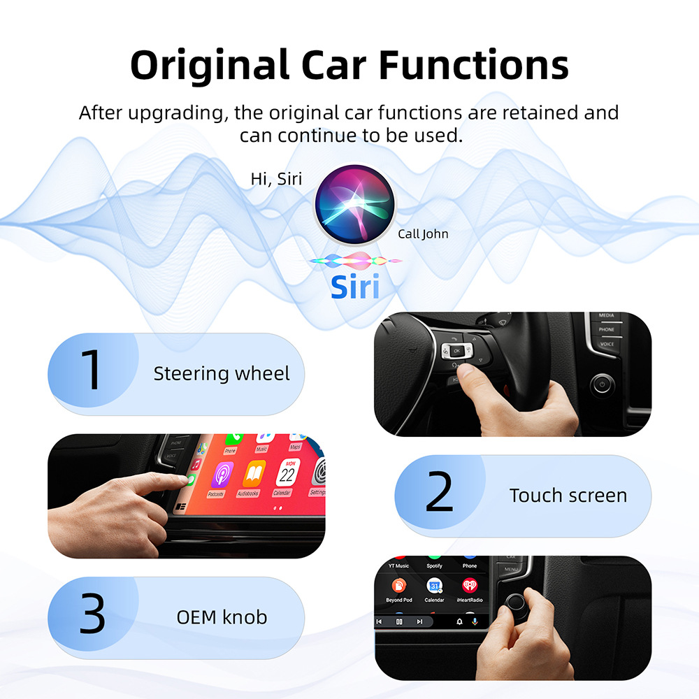 Amazon Carplay Apple Android 2-in-1 Wired to Wireless Portable Car Connectivity Carplay Box
