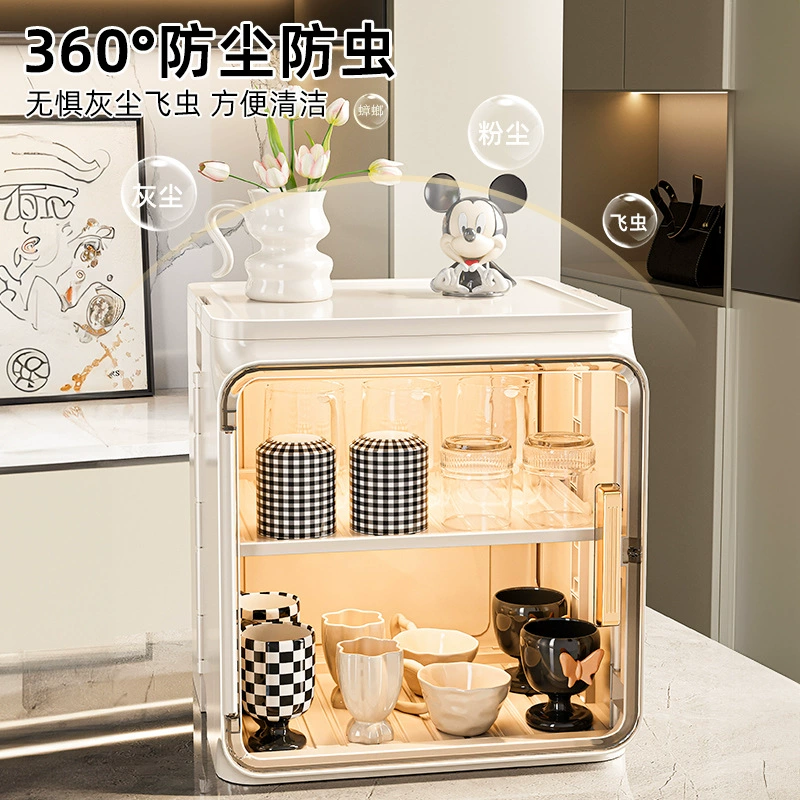 Dustproof storage system, table tea cup, glass holder, tea set, storage box, drying rack