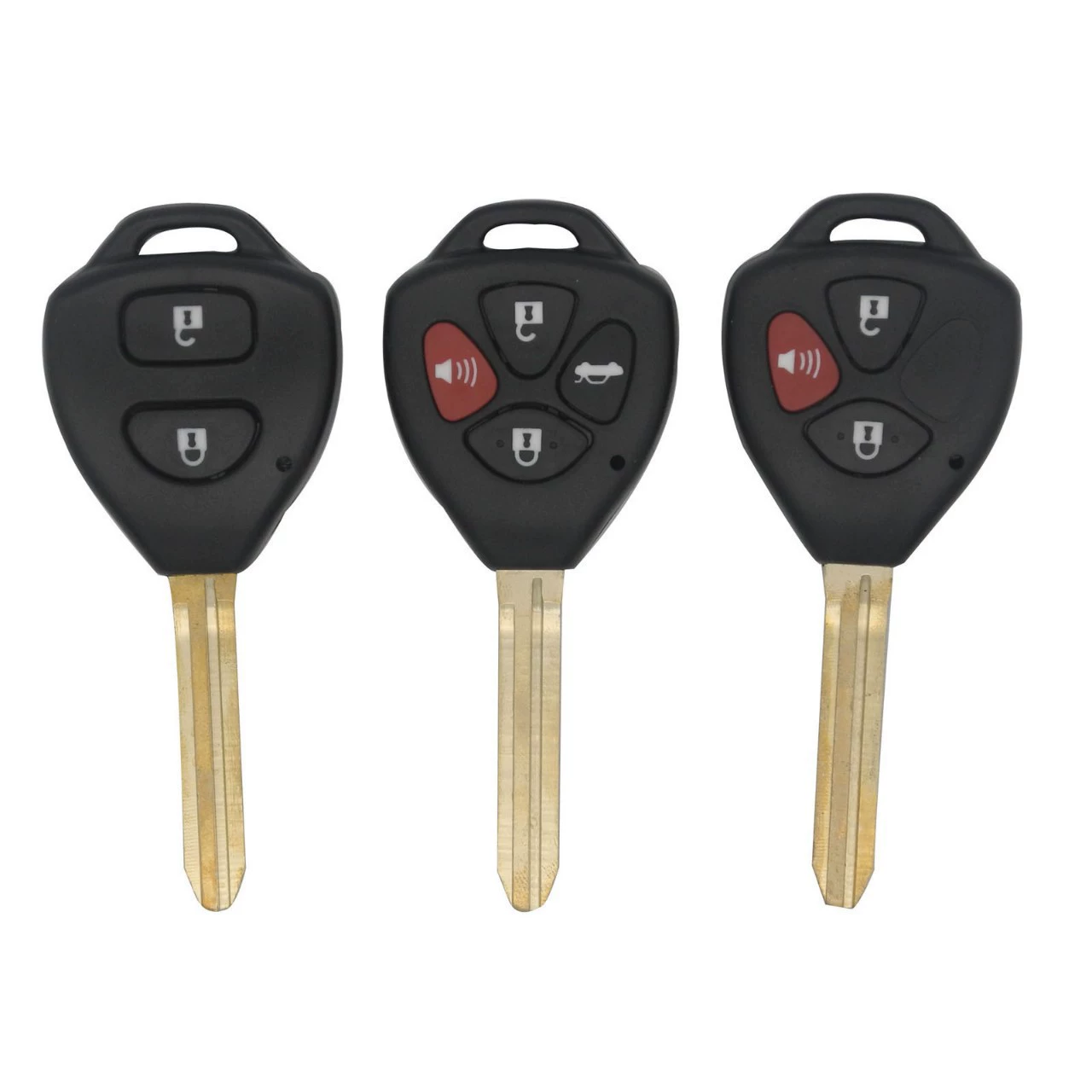 Подходит для автомобильного ключа-брелока Toyota, прямой, с 2 кнопками, для Corolla, RAV4, с ключом