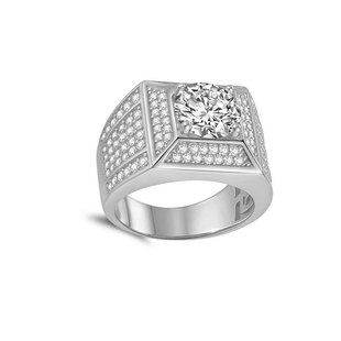 Popular Foreign Trade Item: S925 Sterling Silver Inlaid with 3 Carat Moissanite, European and American Luxury Fashion Best-Selling Model, Wholesale from Manufacturer