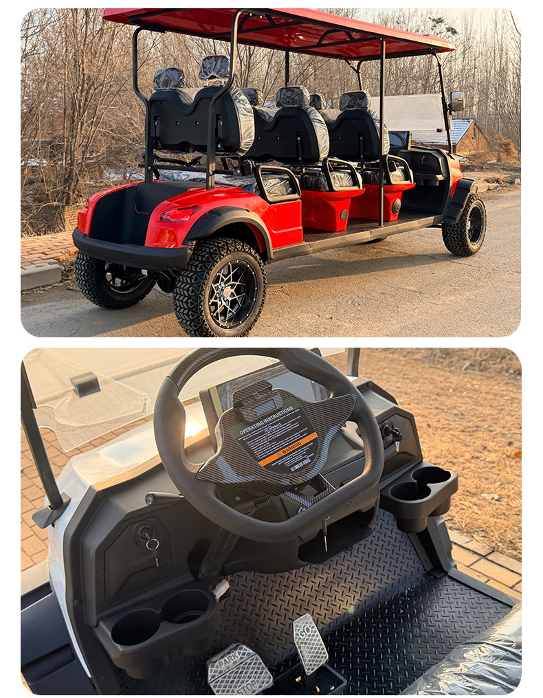 8+2 10-Seat Electric Four-Wheel Vehicle for Sightseeing/Recreation