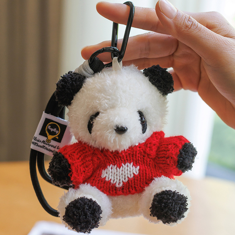かわいい成都ジャイアントパンダペンダントセーターパンダペンダントクマバッグキーホルダーぬいぐるみ人形女の子