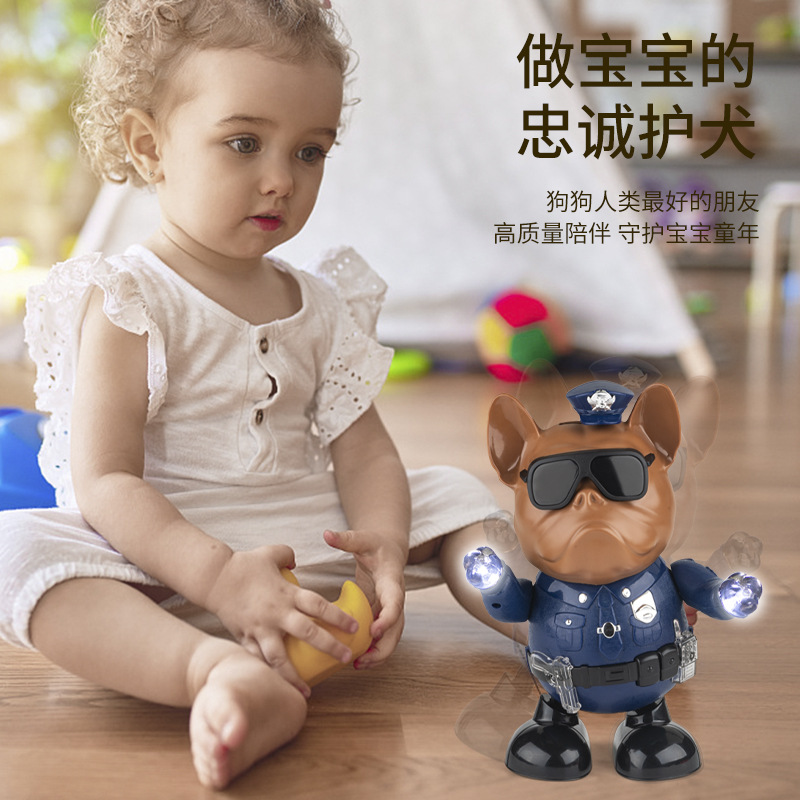 Baile eléctrico transfronterizo cachorro swing fresco sonido y luz mercado nocturno juguetes educativos para niños TikTok mismo estilo puesto caliente