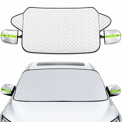 Car snow shield — windshield sunshade glass sunshade thickened - detachable-earmuffs