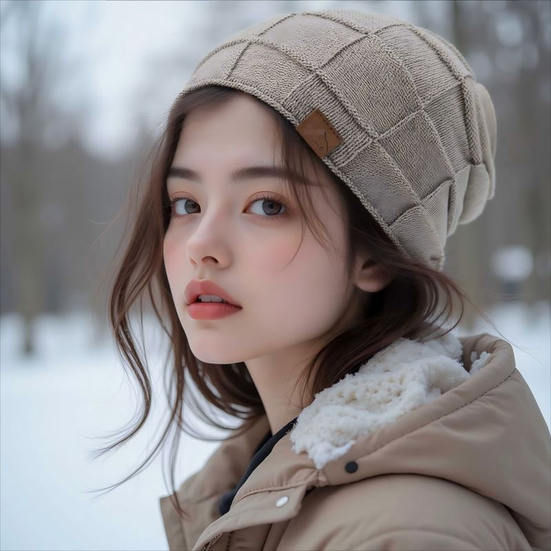 秋冬加绒混色百搭毛线针织帽保暖时尚套头帽欧美冬季女帽跨境|undefined