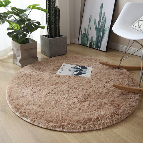Circular plush long-haired carpet living room hanging basket cushion yoga mat bedroom sofa cushion floor mat stain-resistant easy to clean