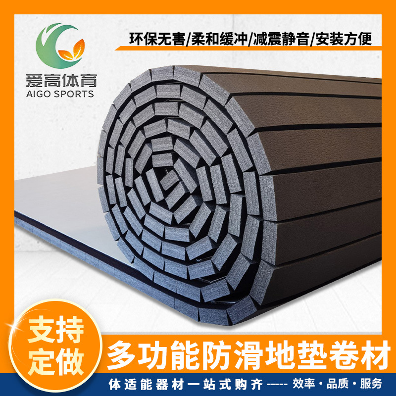 T Cheerleading Roll Mat Martial Arts Sanda Martial Arts Bodybuilding Gymnastics Floor Mat Stunt Fighting Jiu-Jitsu Wrestling Training Roll Mat