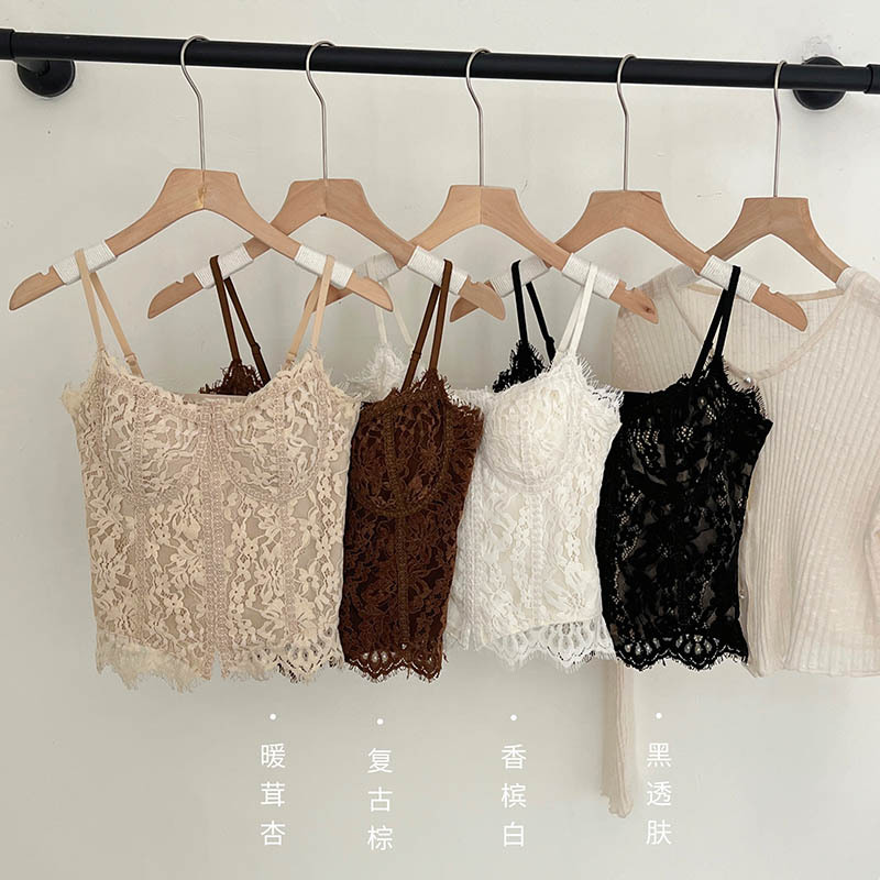 New autumn and winter French-style fishbone-patterned, brushed, warm, and comfortable camisole lingerie, available for live streaming and drop shipping, suitable for wearing as outerwear, and for export and cross-border sales