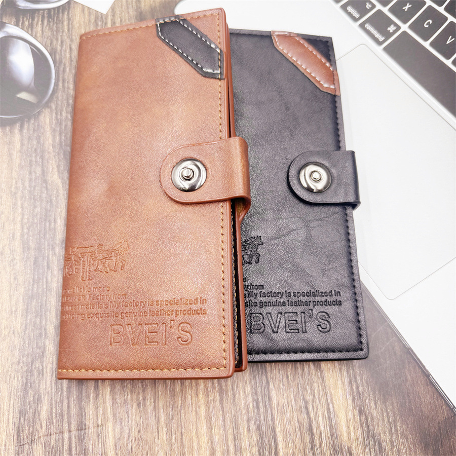 Herren Geldbörse Lang Herren Portemonnaie Multi Card Organizer Kartentasche Anzugtasche Lang West Clip Clutch Bag_voghion.com