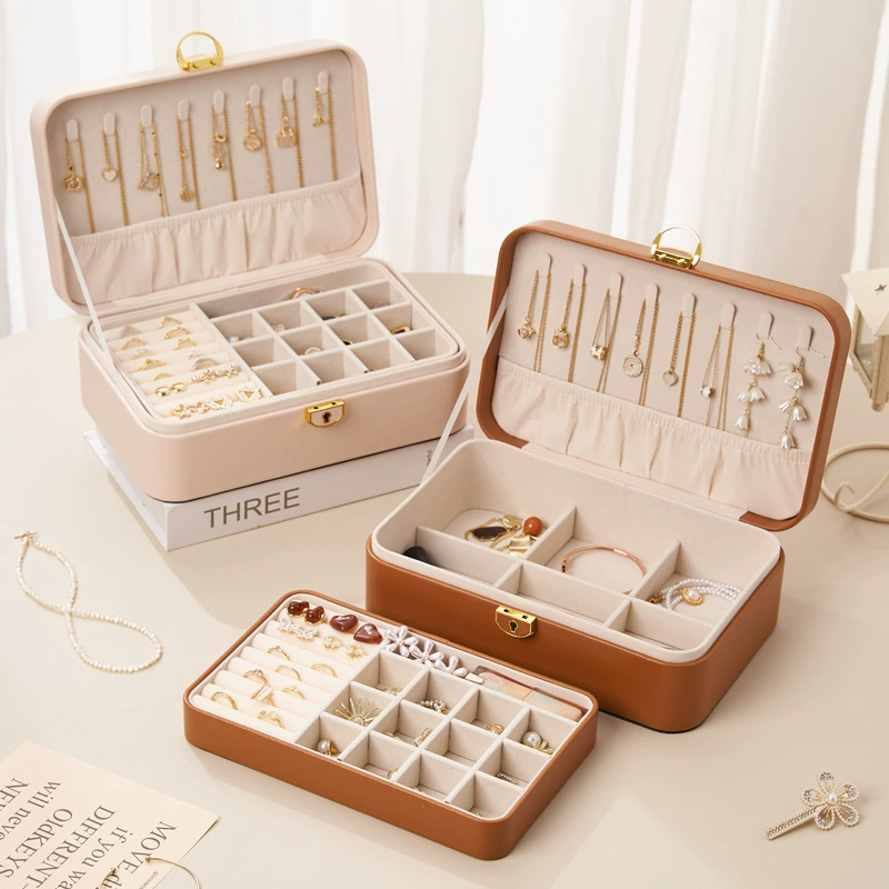 Большая емкость новая многослойная ювелирная коробка для хранения ювелирных изделий высокого класса с замком ювелирная коробка многофункциональный антиокислительный