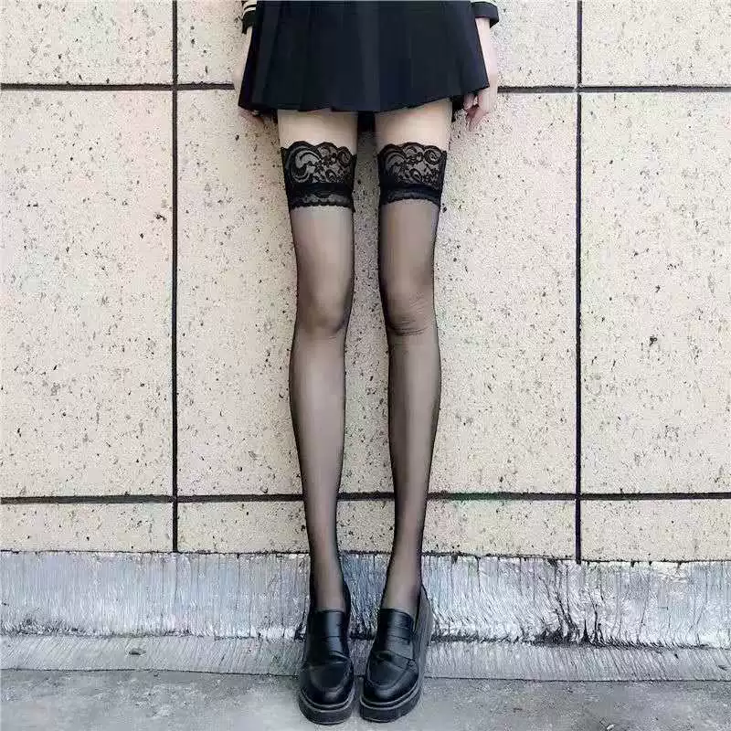 Белые кружевные японские милые тонкие летние колготки, носки, стильLolita, цветы