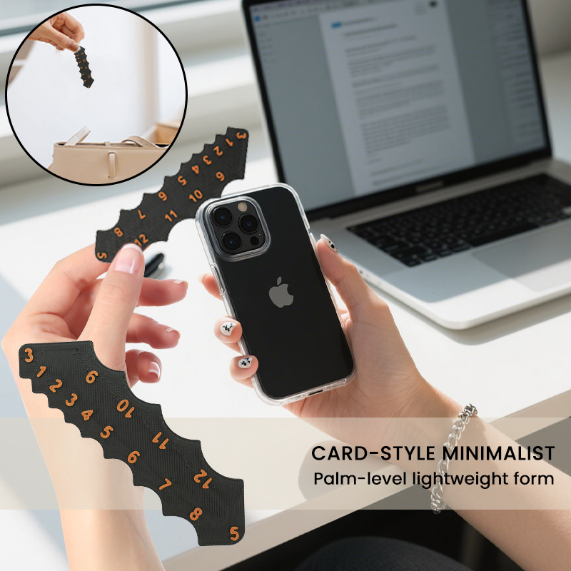 Nuevo medidor de diámetro portátil creativo personalizado transfronterizo Herramienta de medición de calibre de ángulo redondo Herramienta de medición de tamaño de ángulo redondeado