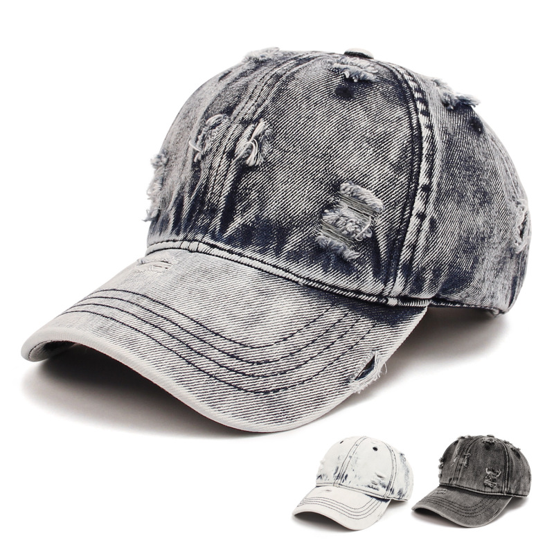 2022 new washed cowboy hat old retro European and American baseball cap spring and summer outdoor sunscreen cap Women