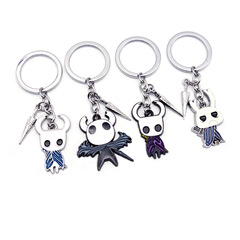 新款空洞騎士鑰匙扣金屬純淨釘劍骨釘鑰匙鏈釘刺劍骨掛件跨境批發