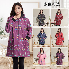 Overcoat adult female waterproof workwear winter and autumn quilted kitchen home use oil and stain proof long sleeve apron protective clothing wholesale