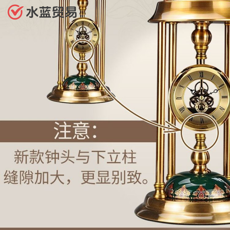 골동품 시계 유럽 책상 시계 데스크탑 캔들 스틱 레트로 프랑스 스타일 거실 홈 미국 장식 장식