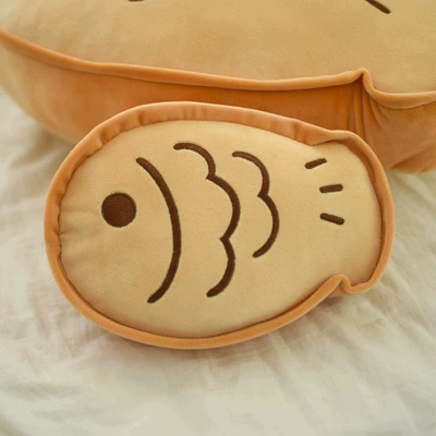Cute Taiyaki Pillow Plush Toy Home Sofa Pillow Bedside Cushion Nap Pillow Decorative Gift (Oyuncaq yastıqlar) - taiyaki-pillow-25cm