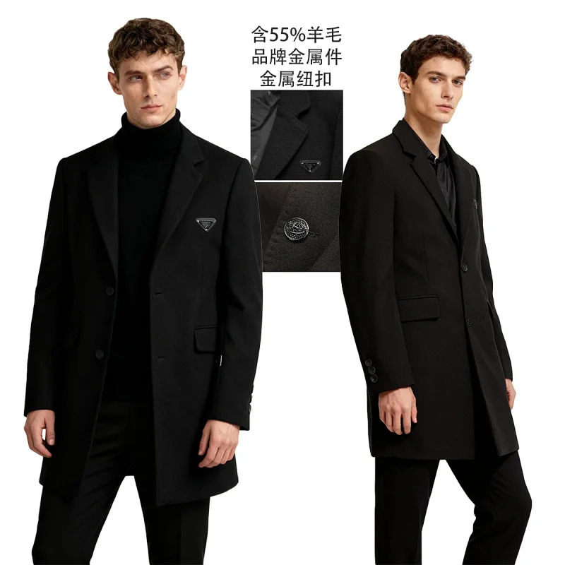 P Brand Men's Casual Suit, 55% Wool Blend, Ready-To-Wear, Size L, Weight 1164 Grams, Thick Style, Wt003