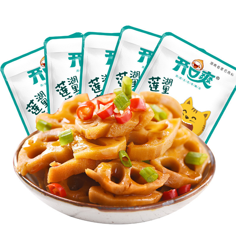 开口爽藕片包香辣小包装卤莲藕湖南散装麻辣味零食批发坚果炒货
