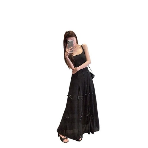 Multi-Sweet Slimming Waist A-Line Tank Top Dress for Women, Tailored with Butterfly Bow Design, Short Length Dress