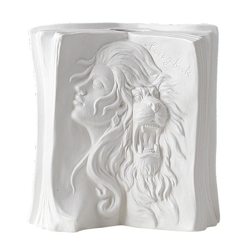 ins ceramic bookstand creative human body vase home bookcase desktop storage office bookends ornaments wholesale