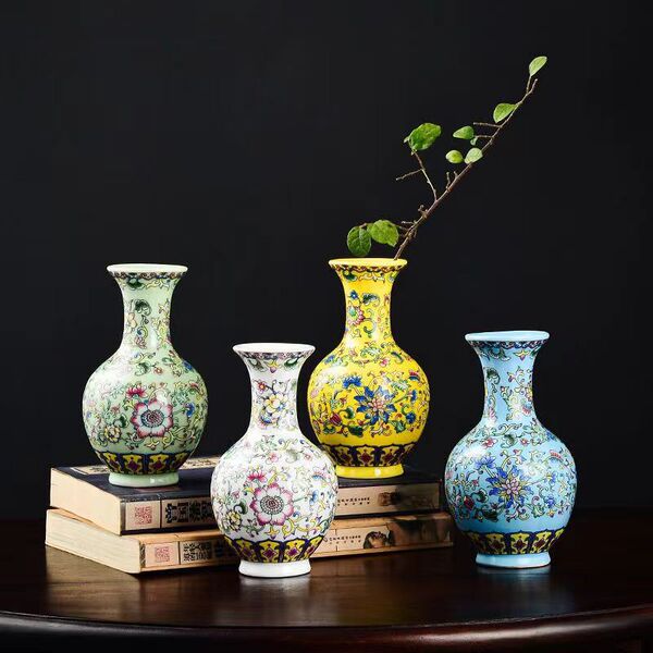 Ceramic retro enamel flower-shaped