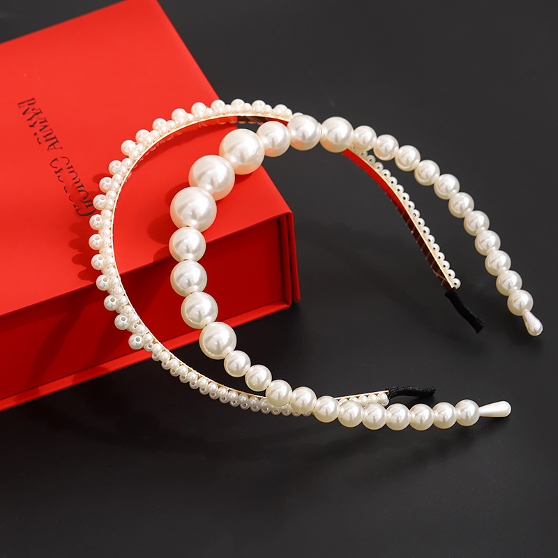 Fashion Geometric Cloth Pearl Hair Band 1 Piece display picture 13